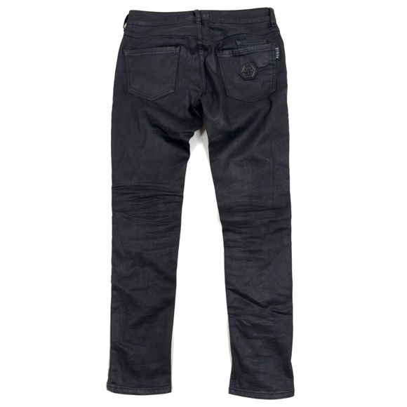 Philipp Plein Jean Super Straight Cut 31/32 (tag 31) Designer Distress- Black - Picture 2 of 12